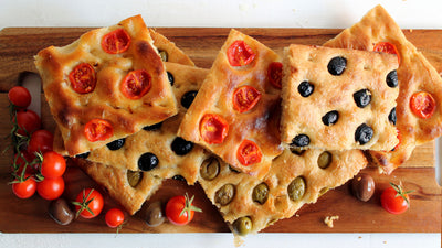 No-knead Italian Olive Focaccia