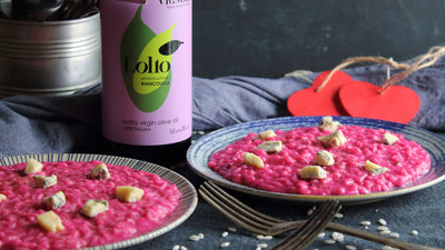 Beetroot extravirgin olive oil risotto aka In Love Risotto
