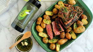 Steak Infused with Olive Oil and Herb Marinade