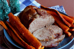 Smoked Roast Beef with Baked Carrots