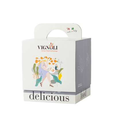 Vignoli PREMIUM Italian Extra Virgin Olive Oil & Balsamic Vinegar Serving Set front of box