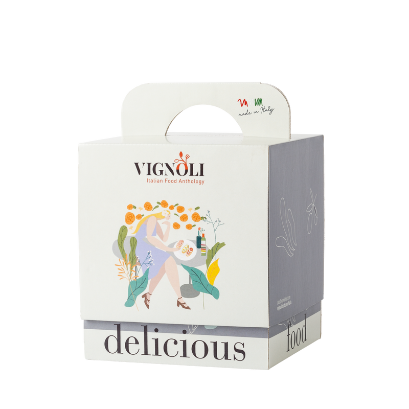 Vignoli PREMIUM Italian Extra Virgin Olive Oil & Balsamic Vinegar Serving Set front of box