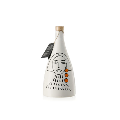 “2 Ladies” Ceramic Olive Oil Bottle - Classic Edition - White & Black Set