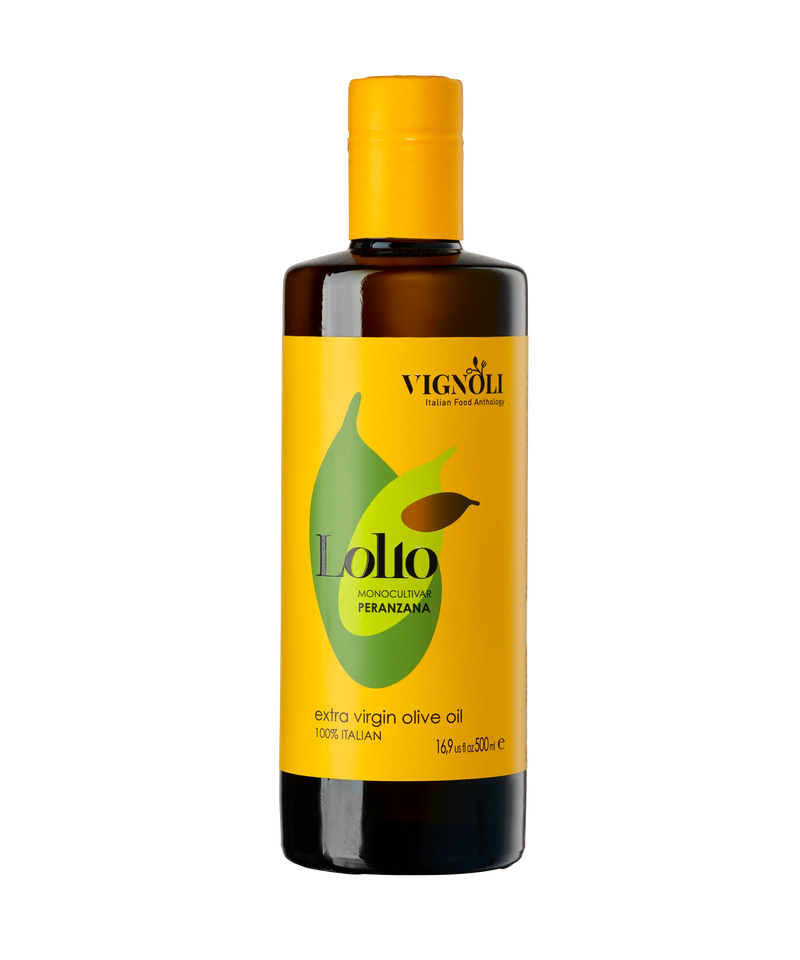 Vignoli Peranzana Monocultivar Extra Virgin Olive Oil front of 16.9oz bottle