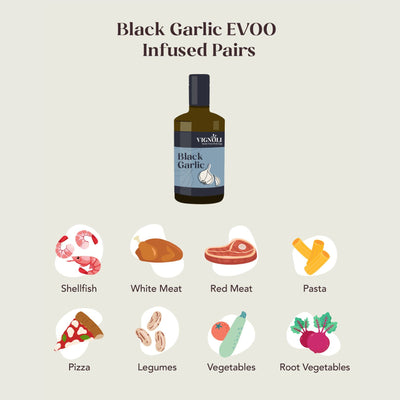 Vignoli Mesquite Smoked Infused Extra Virgin Olive Oil food pairing chart