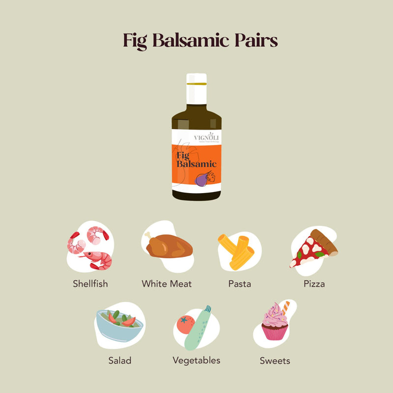 Vignoli Fig Infused Balsamic Vinegar food pairing chart