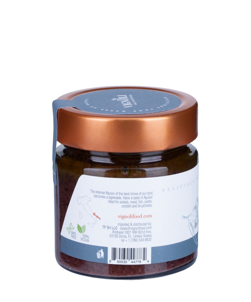 Black Olives Cream Tapenade back of 7oz jar