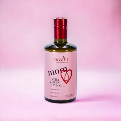 Vignoli Mom's Limited Edition Extra Virgin Olive Oil front of 16.9oz bottle