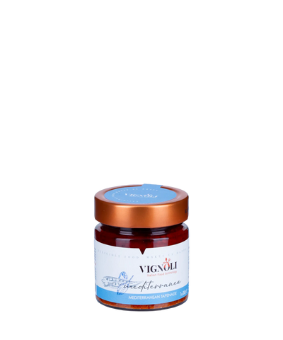 Vignoli Mediterranean Patè with Chillies, Tuna, and Capers front view 7oz jar