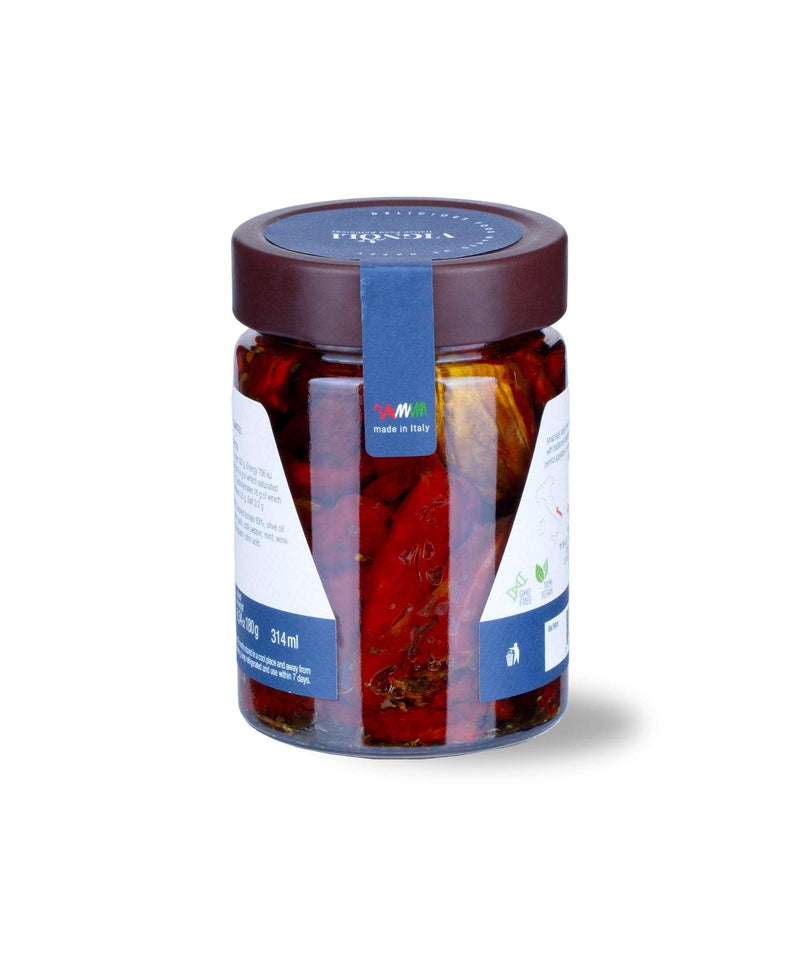 Vignoli Dried Tomatoes in Olive Oil side of 10.22oz jar
