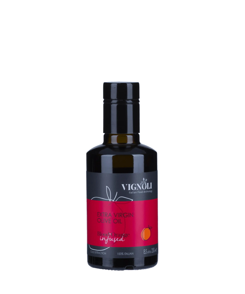 Blood Orange Infused Extra Virgin Olive Oil front of 8.5oz bottle