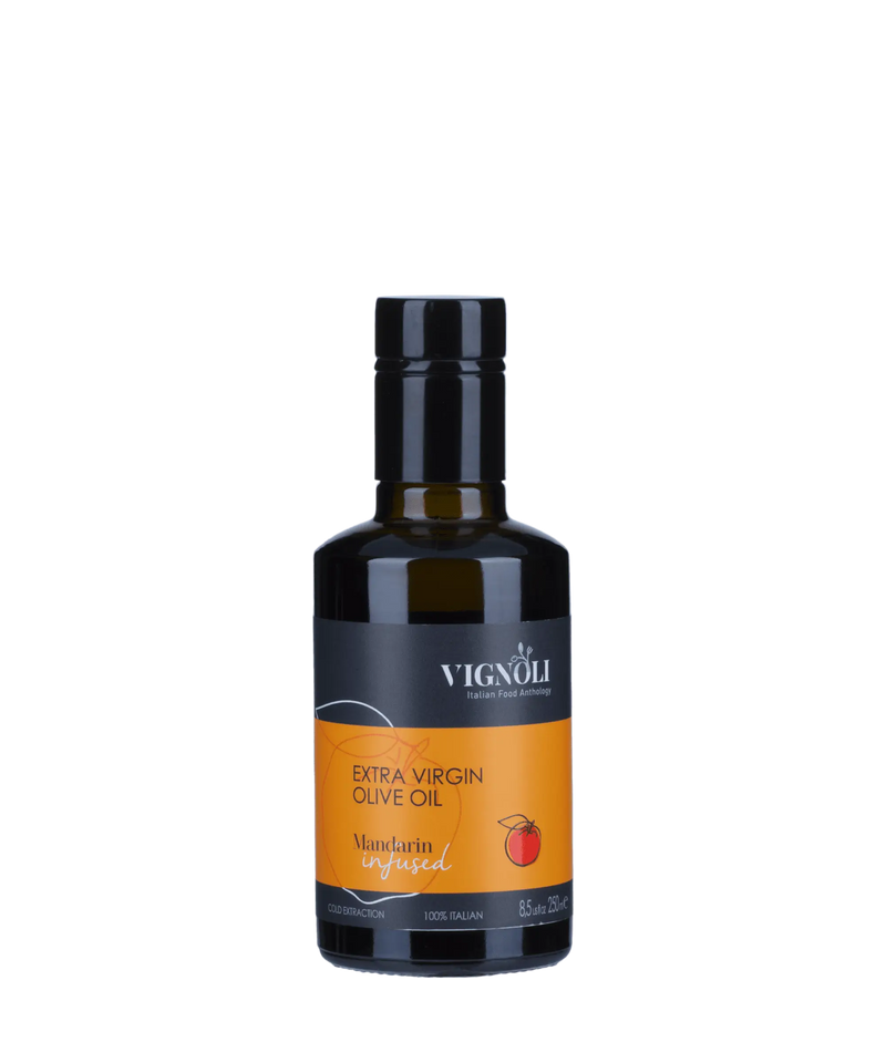 Vignoli Mandarin Infused Extra Virgin Olive Oil front of 8.5oz bottle