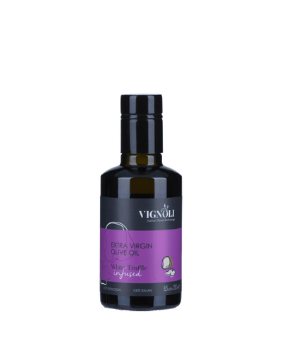 Vignoli White Truffle Infused Extra Virgin Olive Oil front of 8.5oz bottle